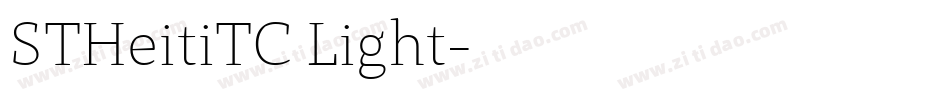 STHeitiTC Light字体转换